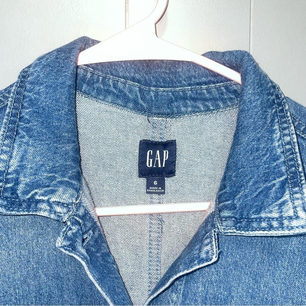 Gap Denim Long Sleeve Jumpsuit Size 6 - Picture 3 of 6